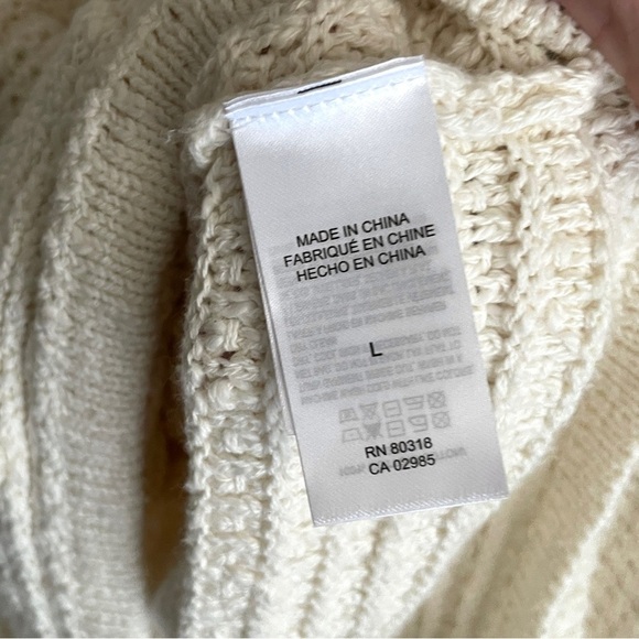 Lucky Brand Knit Cardigan with Floral Etched Buttons, Size L - Picture 11 of 14